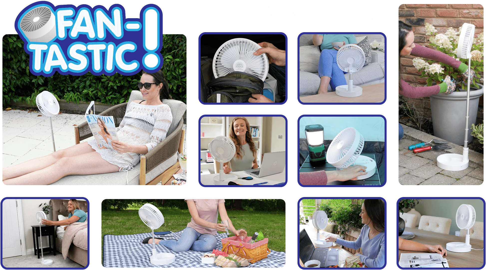 ChillPort | 2-in-1 Foldable Air Fan