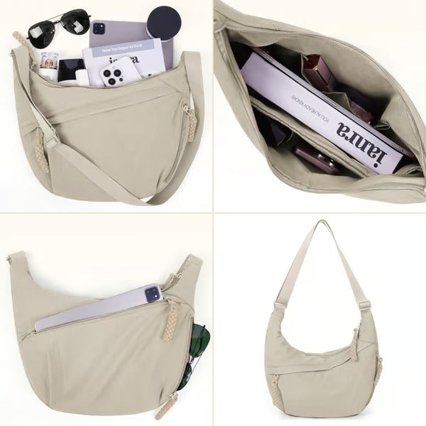 UrbanEase – Nylon Crossbody Hobo Bag
