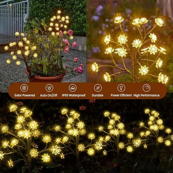 BlossomGlow – Solar Cherry Blossom Garden Lights