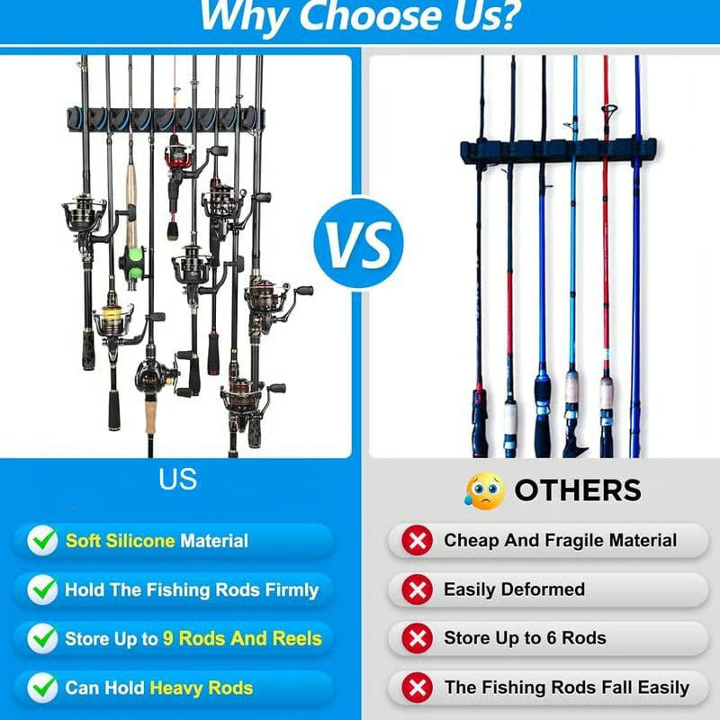 FishMate – Wall Mounted Rod Organizer
