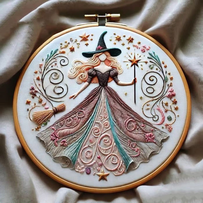 StitchWitch – Pink Witch Embroidery DIY Kit