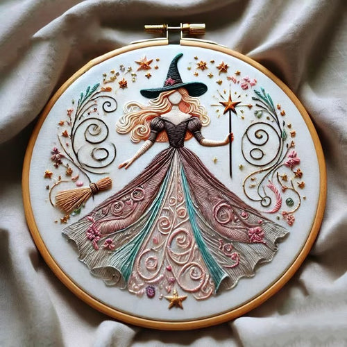 StitchWitch – Pink Witch Embroidery DIY Kit