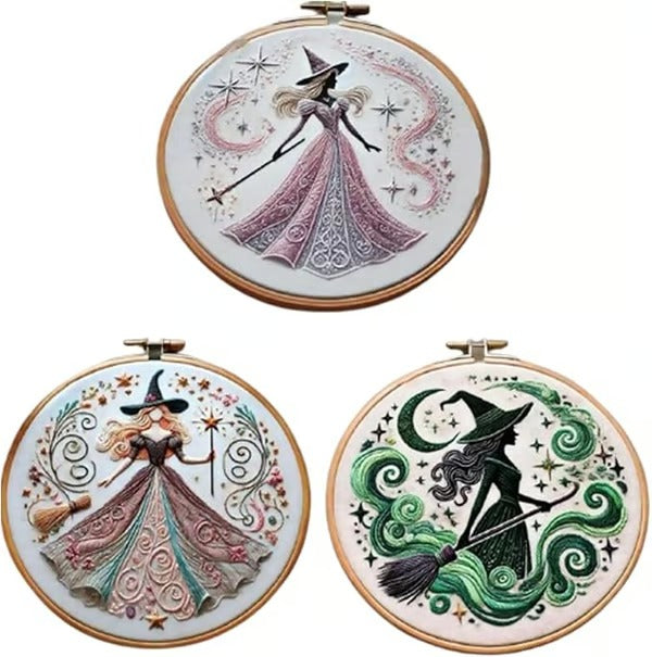 StitchWitch – Pink Witch Embroidery DIY Kit