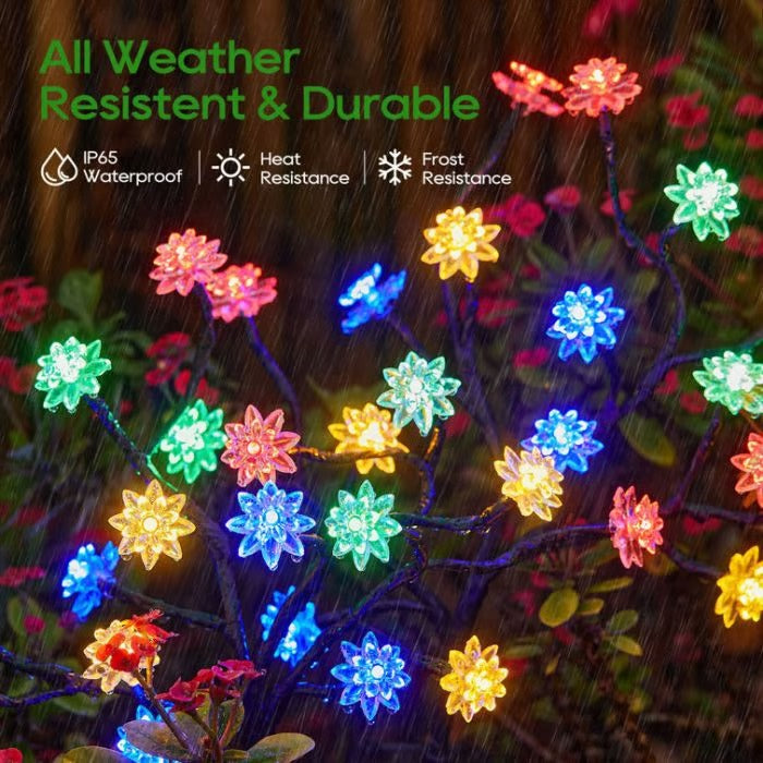 BlossomGlow – Solar Cherry Blossom Garden Lights