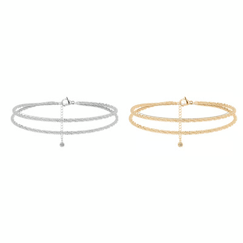 ShineStride – 14K Gold & Sterling Anklet Charm