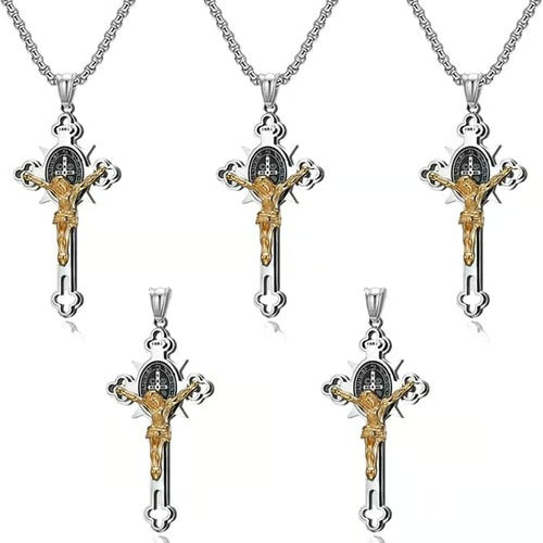 🙏ST.Benedict Protection Cross Power Pendant Necklace