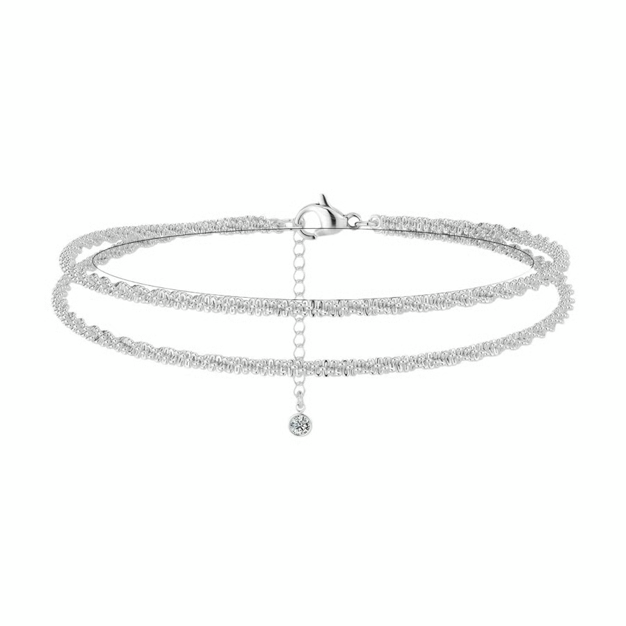 ShineStride – 14K Gold & Sterling Anklet Charm