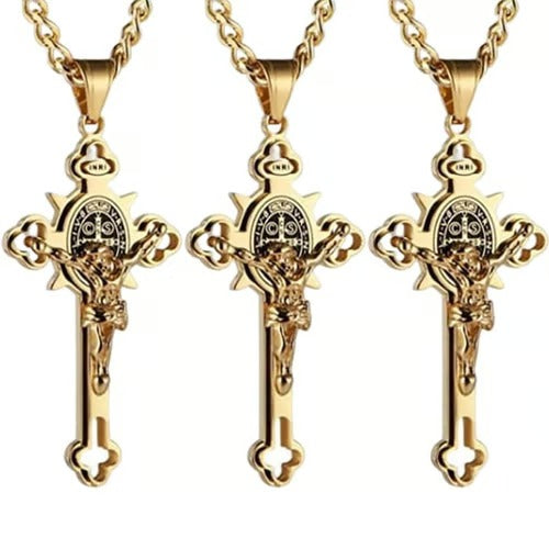 🙏ST.Benedict Protection Cross Power Pendant Necklace
