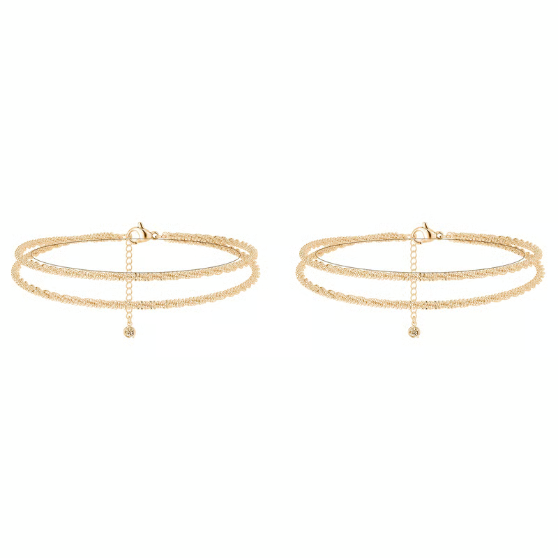 ShineStride – 14K Gold & Sterling Anklet Charm