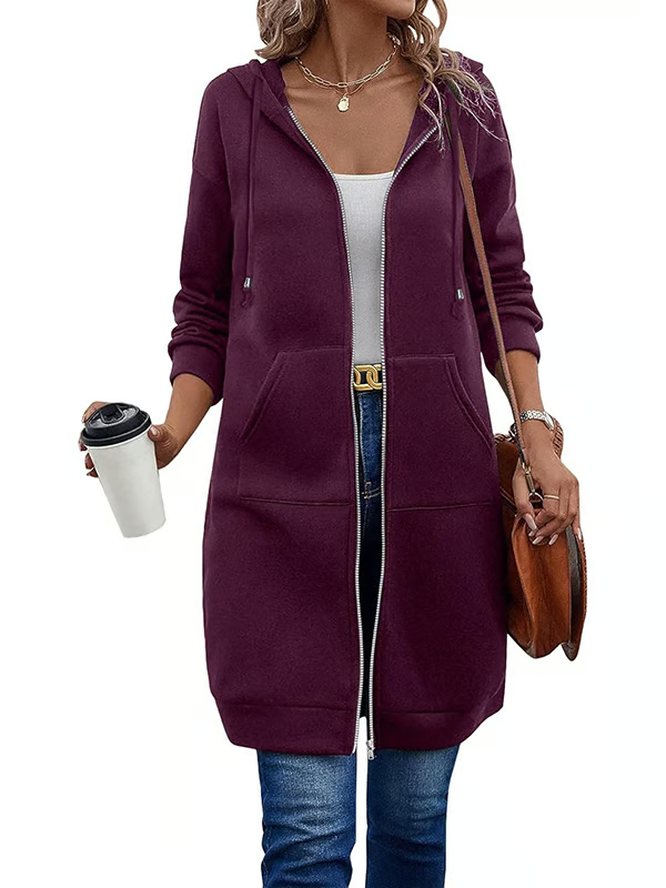 CozyZip – Casual Polyester Hoodie for Women