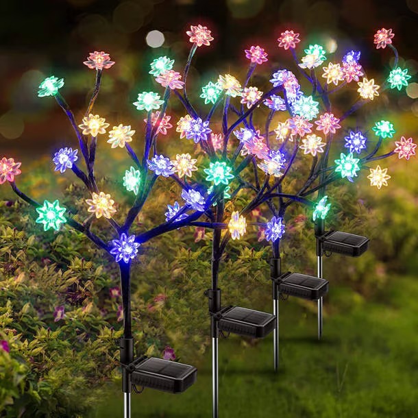 BlossomGlow – Solar Cherry Blossom Garden Lights
