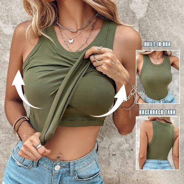 ChicNest – Built in Bra Ribbed Comfort Tank