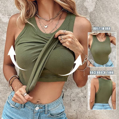 ChicNest – Built in Bra Ribbed Comfort Tank