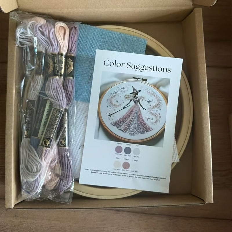 StitchWitch – Pink Witch Embroidery DIY Kit