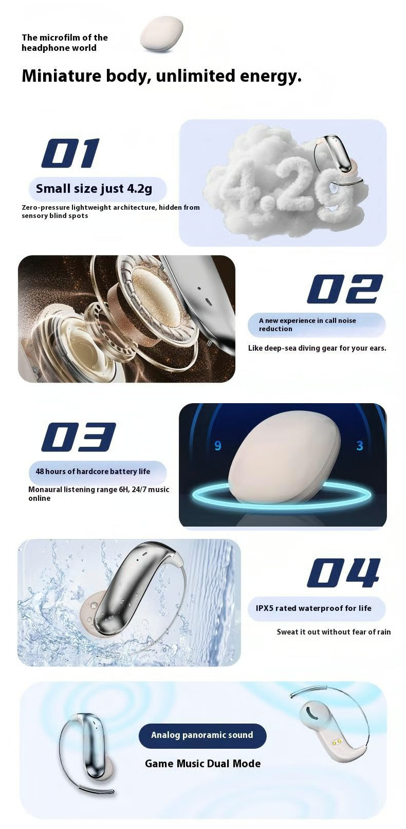 SoundLoop – Waterproof Ear Hook Bluetooth Earbuds