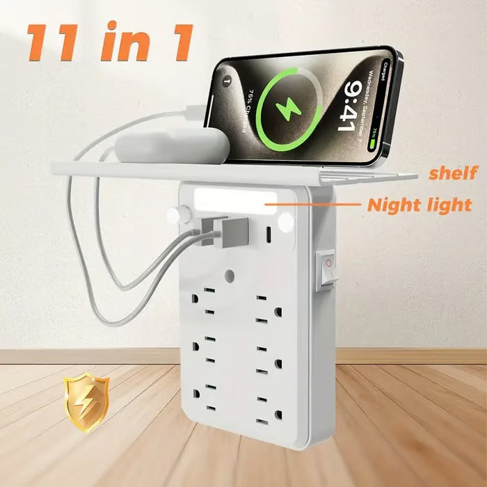 PowerShelf – Wall Outlet Extender with Night Use