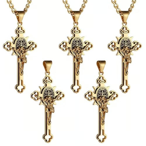 🙏ST.Benedict Protection Cross Power Pendant Necklace