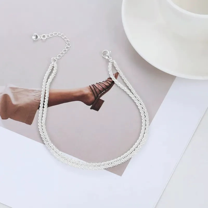 ShineStride – 14K Gold & Sterling Anklet Charm