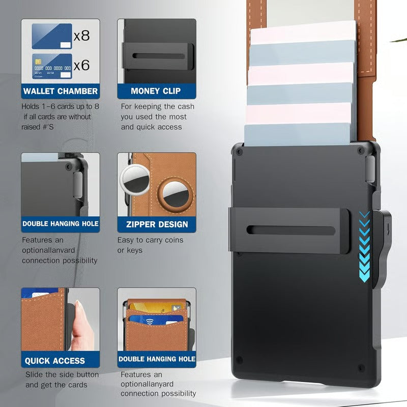 SwiftWallet – Pop Up Aluminum Slim RFID Wallet
