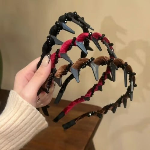 CrownLuxe – Retro Pearl Statement Headband