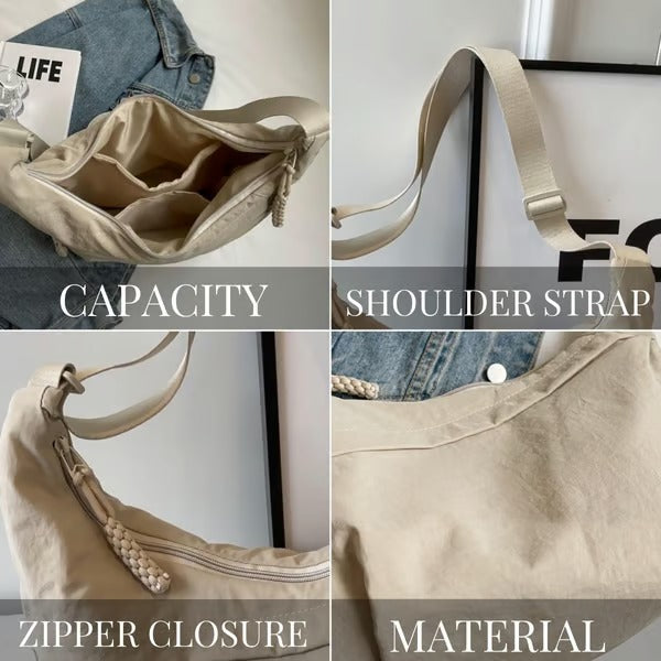 UrbanEase – Nylon Crossbody Hobo Bag