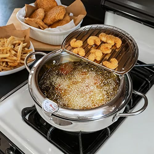 FryMaster – Stainless Steel Deep Fry Pot with Thermometer