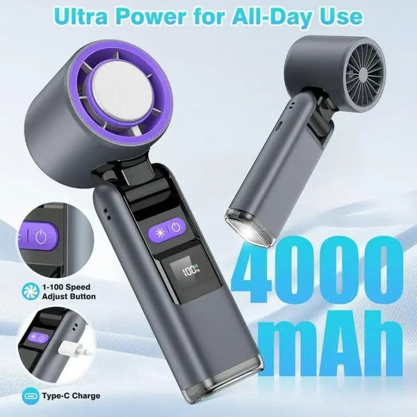 FrostGear – Turbo Ice-Cooling Handheld Fan