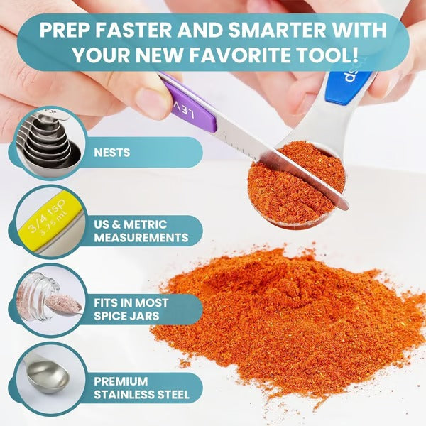 MagniSpoon – Sleek Magnetic Measuring Spoon Set