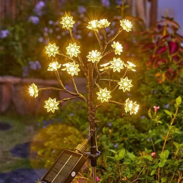 BlossomGlow – Solar Cherry Blossom Garden Lights