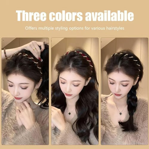 CrownLuxe – Retro Pearl Statement Headband