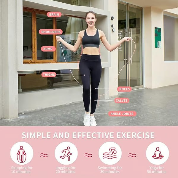 PulseFit - 2-in-1 Weighted Digital Jump Rope for Total Body Burn