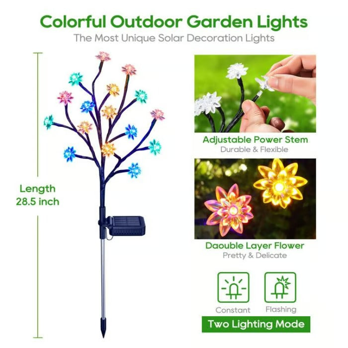 BlossomGlow – Solar Cherry Blossom Garden Lights