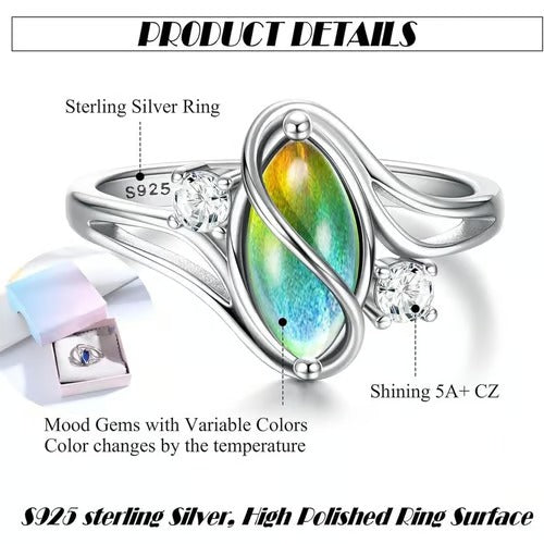 LunaMood – Color Changing Moonstone Ring