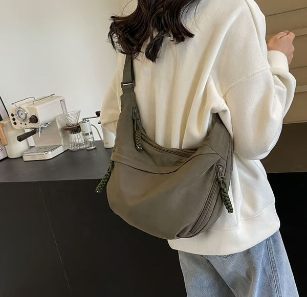 UrbanEase – Nylon Crossbody Hobo Bag