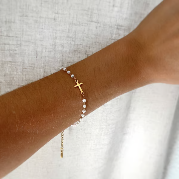 FaithLuxe – Simple Cross Necklace, Anklet & Bracelet