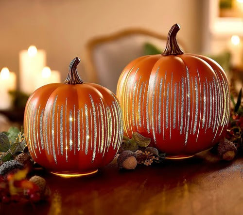 StarlitGlow – Illuminated Starry Night Pumpkins