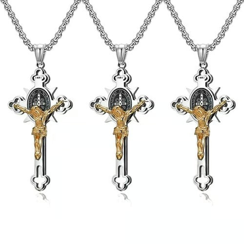🙏ST.Benedict Protection Cross Power Pendant Necklace