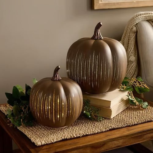 StarlitGlow – Illuminated Starry Night Pumpkins