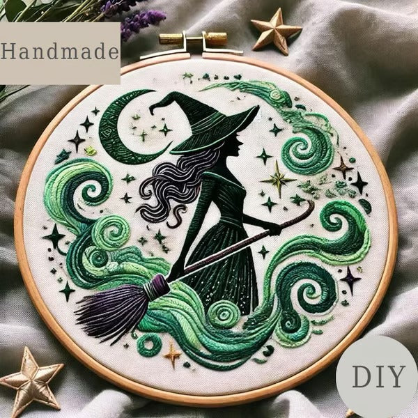 StitchWitch – Pink Witch Embroidery DIY Kit