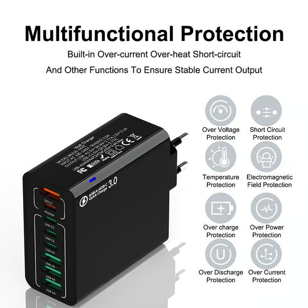 PowerPort – 8 in 1 Waterproof USB Fast Charger