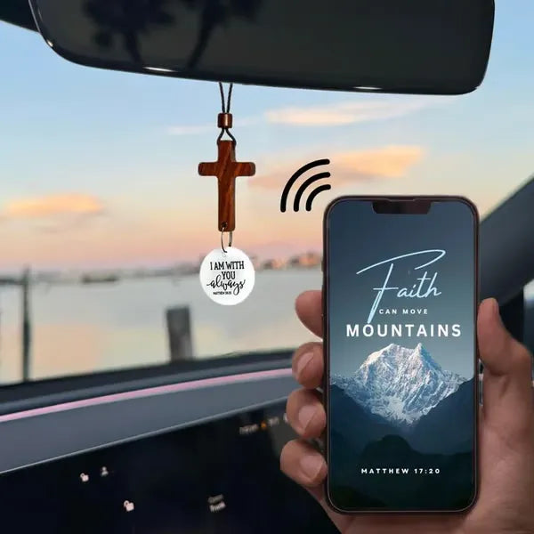 HopeHang – Rearview Bible Verse Cross Ornament