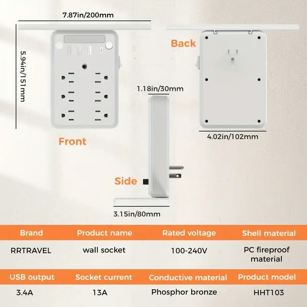 PowerShelf – Wall Outlet Extender with Night Use