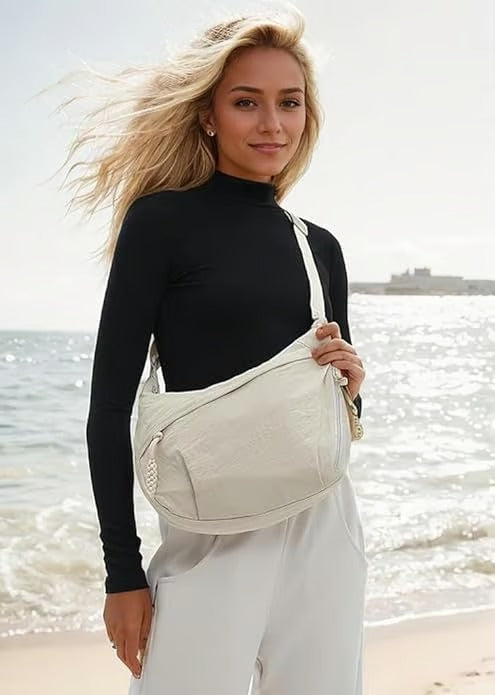 UrbanEase – Nylon Crossbody Hobo Bag