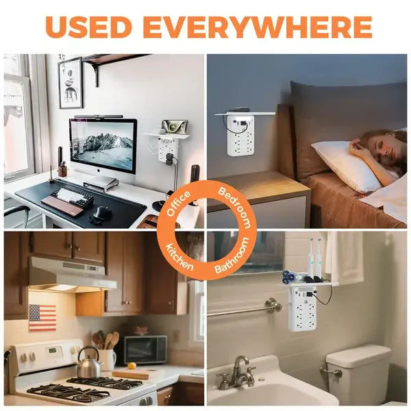 PowerShelf – Wall Outlet Extender with Night Use