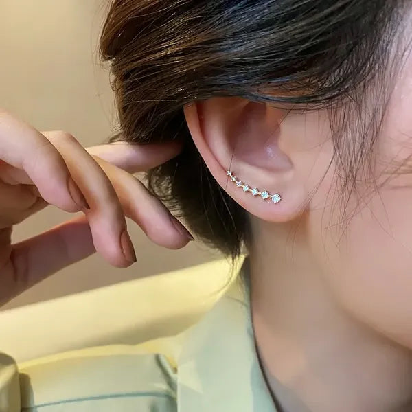 CelestiSeven – Starry Diamond Stud Earrings