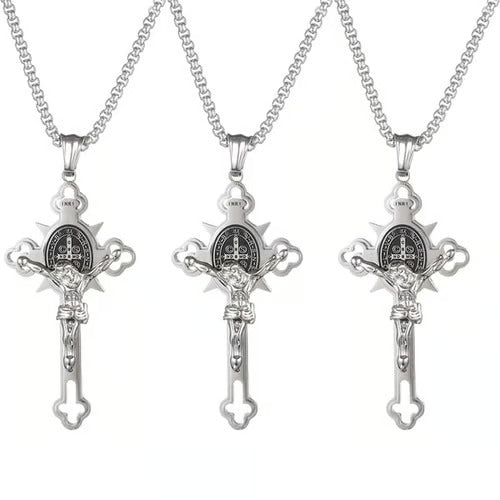 🙏ST.Benedict Protection Cross Power Pendant Necklace
