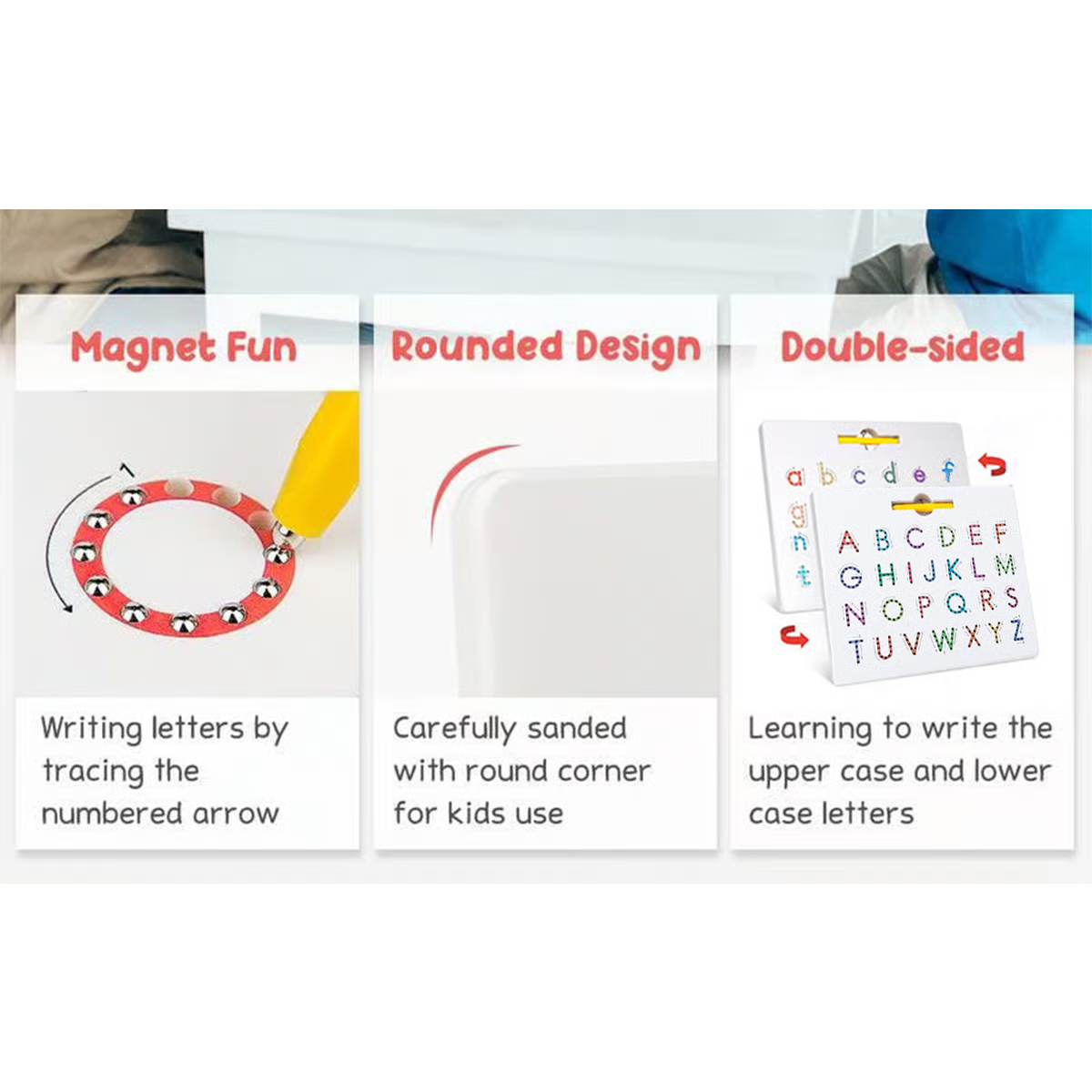 AlphaBoard – Double Sided Magnetic Learning Board