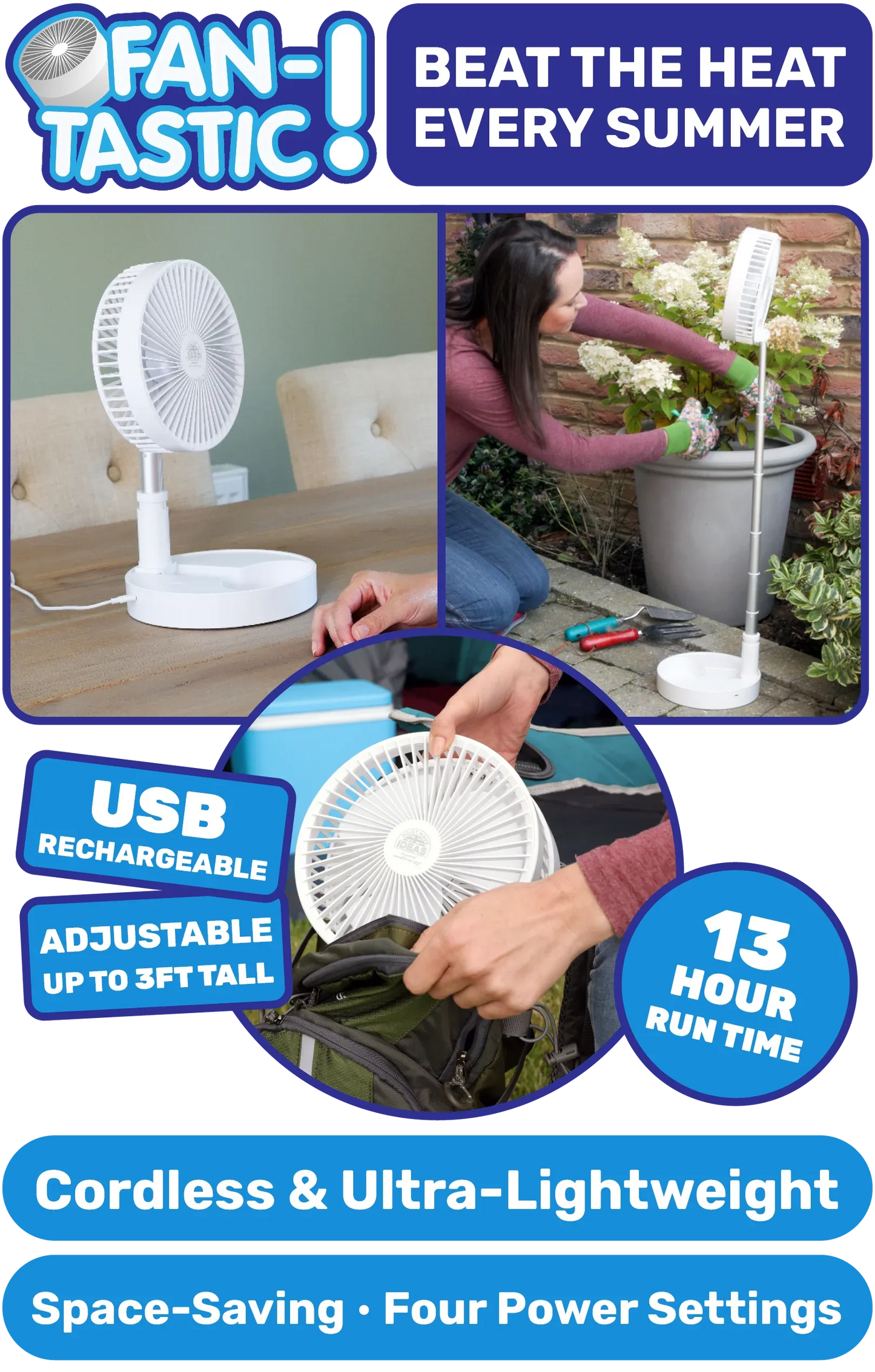 ChillPort | 2-in-1 Foldable Air Fan
