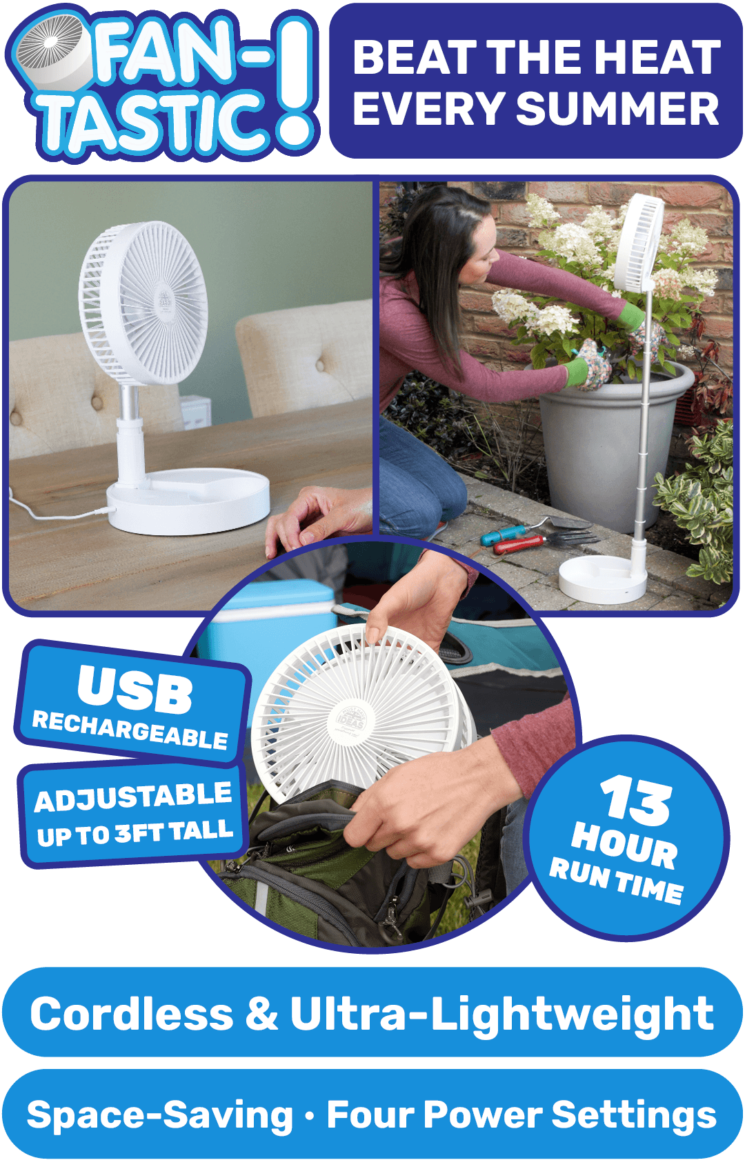 ChillPort | 2-in-1 Foldable Air Fan