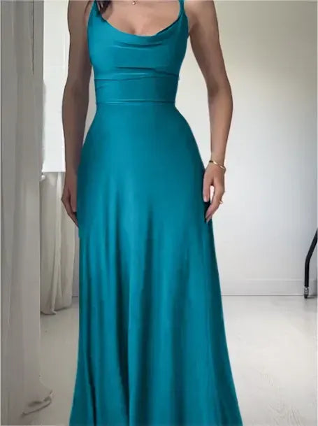 ElanEase – Stylish Drape Dress with Inner Bra